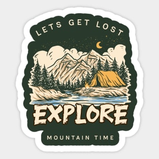 Lets Get Lost Mountain Time Sticker